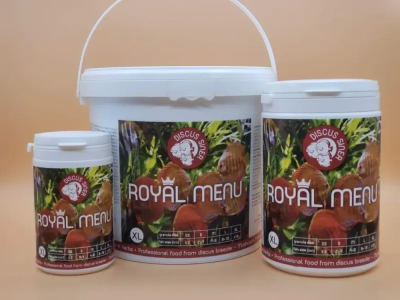 Royal Menu Discus-Siner M 1000 ml/400g - FISH SIZE 4-9 cm 0,7-1 mm